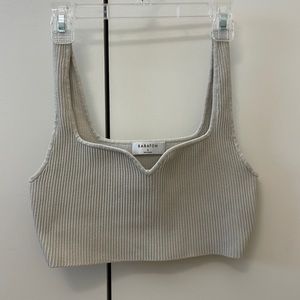 Aritiza Babaton top, tanish grey color